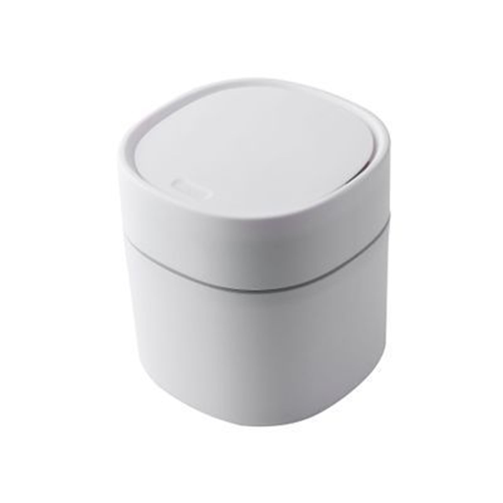 LWITHSZG Mini Trash Can with Lid Tiny Modern Plastic Wastebasket For