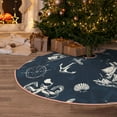 thumbnail image 4 of Salouo Vintage Marine Christmas Tree Skirt 36" Farmhouse Christmas Decorations Snowman Xmas Tree Skirt Tree Mat for Holiday Party Decor, 4 of 8