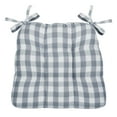 Achim Farmhouse Style Buffalo Checkered Kitchen Chair Pads - Grey - Set