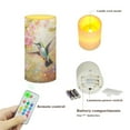 thumbnail image 7 of COEQINE Hummingbird Pink Flower LED Flameless Candles Battery Operated Candles with Remote Control Timer Violet Blue Flickering Wick Pillar Tealight for Coffee Table Desktop Decor, 7 of 7