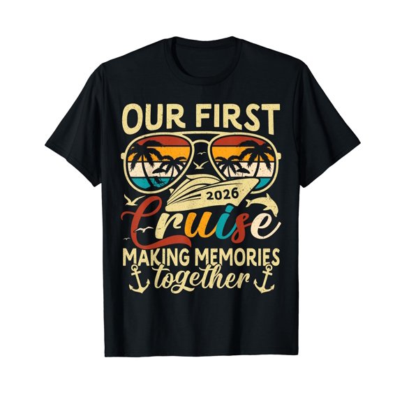 Our First Cruise 2026 Together Cute Matching Couples Cruise T-Shirt