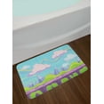 thumbnail image 2 of Fantasy Bath Mat, Abstract Scene with Swirls Rainbow Cartoon Background, Plush Bathroom Decor Mat with Non Slip Backing, 29.5" X 17.5", Multicolor, by Ambesonne, 2 of 2