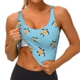 thumbnail image 3 of Daiia Turtle Printed Women's Sports Bra, Breathable Activewear Bra with U-Back Design and Removable Pads, Comfortable and Supportive for Yoga, Workout-Small, 3 of 8