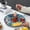Dark Blue, variant on Plastic Serving Trays for Party - Party Trays for Serving Food - 9 Inch Trays and Platters - Veggie Tray Platter/Divided Serving Tray