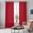 thumbnail image 6 of Kitchen Curtains 84 Inch Length 2 Panels, Pure Red Grommets Window Treatment Curtain, Simple Solid Color Thermal Curtains Drapes for Living Room/Bathroom, 6 of 9