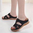 thumbnail image 5 of 2025 Slope Heel Thick Sole Womens Walking Sandals Hollow Slippers for Women's Sandals for Women with Arch Support Large Casual Pedal Sewn Women, 5 of 9