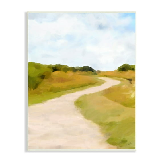 Stupell Industries Countryside Landscape Grassland Path Nature Vegetation Painting Unframed Art Print Wall Art, Design by Amy Hall