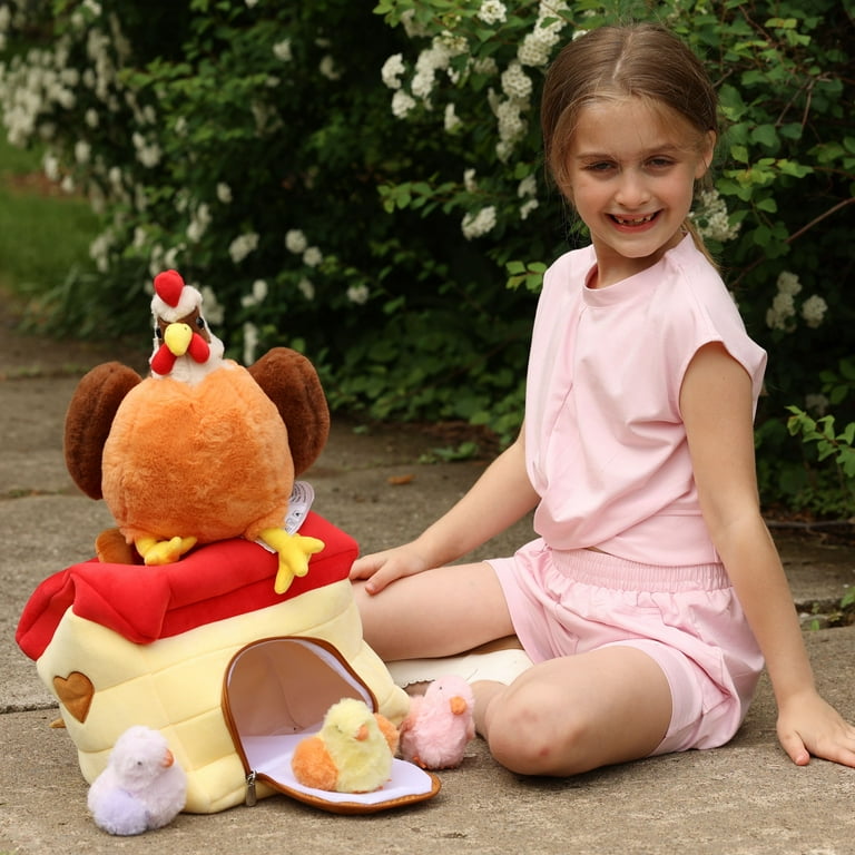 Tezituor Chicken Plush Set, 6-Piece with Coop photo 3