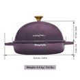 thumbnail image 5 of Flavehc Bread Oven Cast Iron Bread Dutch Oven with Cloche Lid for Bread Baking Magenta Enameled Cast Iron Bread Oven with Dome Lid for Sourdough, 5 of 7