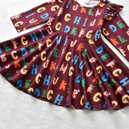 

Newborn Baby Girl Princess Dress Clothes Fall Ruffle Long Sleeve Swing Tutu A-Line Skirt Party Dresses