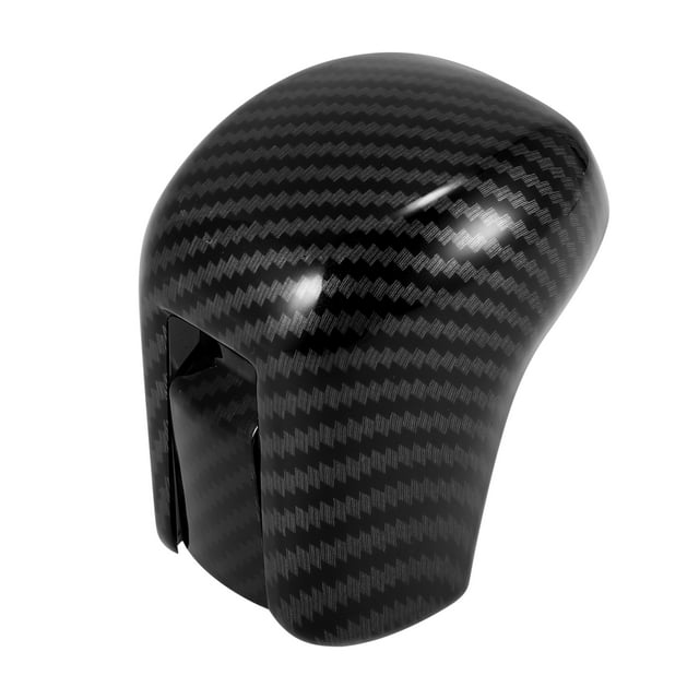 Engranaje Cambio Perilla Cubierta Automático Carbono Fibra Patrón Negro