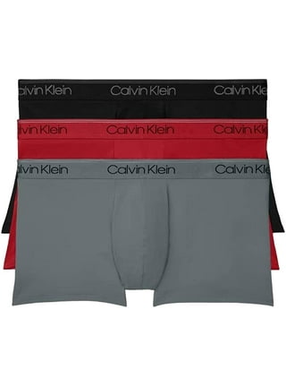Calvin Klein Men's Cotton Stretch Low Rise 3-Pack Trunk Set, Black