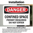 thumbnail image 3 of (2 Pack) Confined Space Permit Required Do Not Enter OSHA Danger Sign, 3 of 7