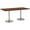 Mahogany, Silver Base, variant on KFI Studios Mode 3' x 8' Counter Height Dining Table, Grey Nebula, Silver Base