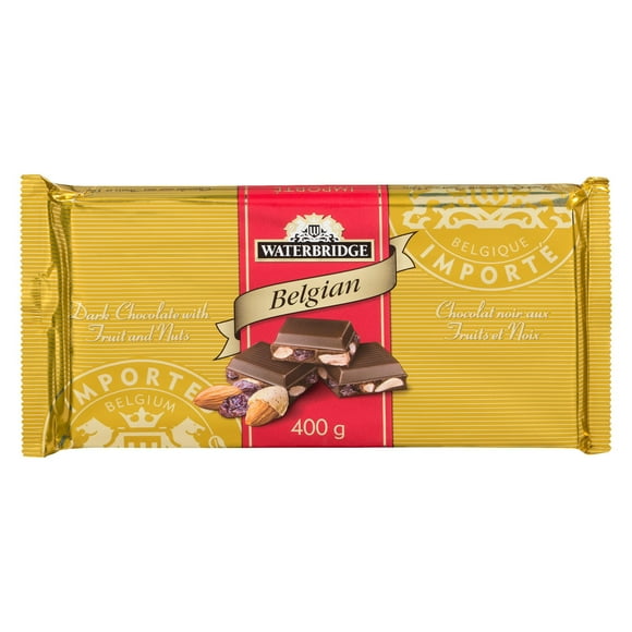 Waterbridge Belgian Dark Chocolate with Fruit And Nuts, 400 g