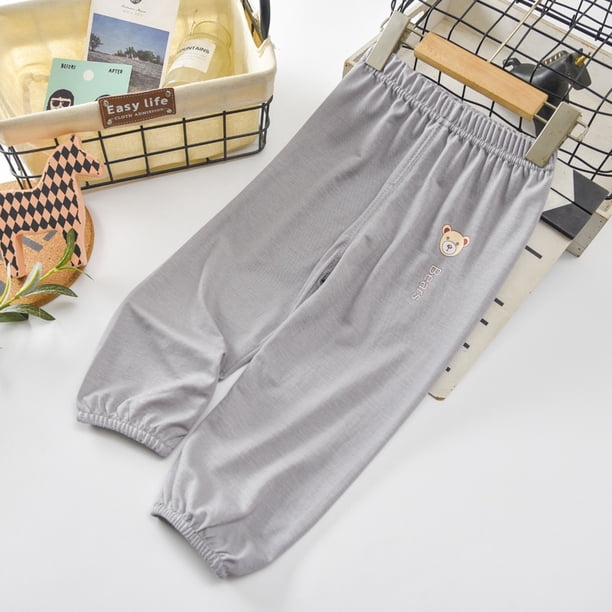 【YAOEENH】90-130CM Pantalones De Mosquito Para Niños Verano Niñas Todo Combinado Casuales Versión Coreana Seda Hielo Suave Agradable A La Piel Ready Stock