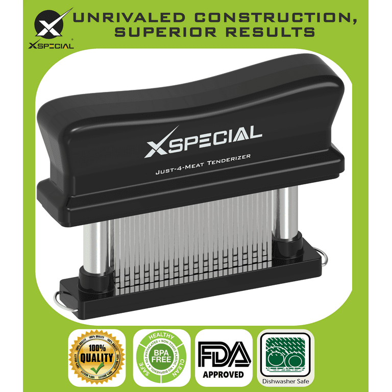 XSpecial Meat Tenderizer Tool 48 Blades Stainless Steel, Easy to Use and  Clean, Best Home Cooking Kitchen Gadget