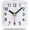 White, variant on 3D Numbers No Tick-Tock Analog Alarm Clock with Classic Beep Sound, Snooze, Manual Light and Battery Powered Small for Travel (Black-3D)