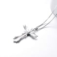 thumbnail image 2 of SISGEM Gifts for Women Sterling Silver Cross Necklace with Angel Wings, Faith Gifts, Christians Gifts for Women Girls, 2 of 6