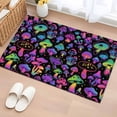 thumbnail image 2 of Purple Green Mushroom Large Area Rugs for Bedroom Living Room, Soft Non Slip Carpet Bedside Rug, Abstract Art Botanical Gradient Rectangular Floor Cover Kitchen Accent Rug 2'x3' for Office, 2 of 9