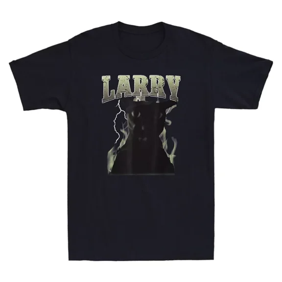 Evil Larry Cat Dank Brainrot Meme Funny Graphic Retro Humor Unisex T-Shirt