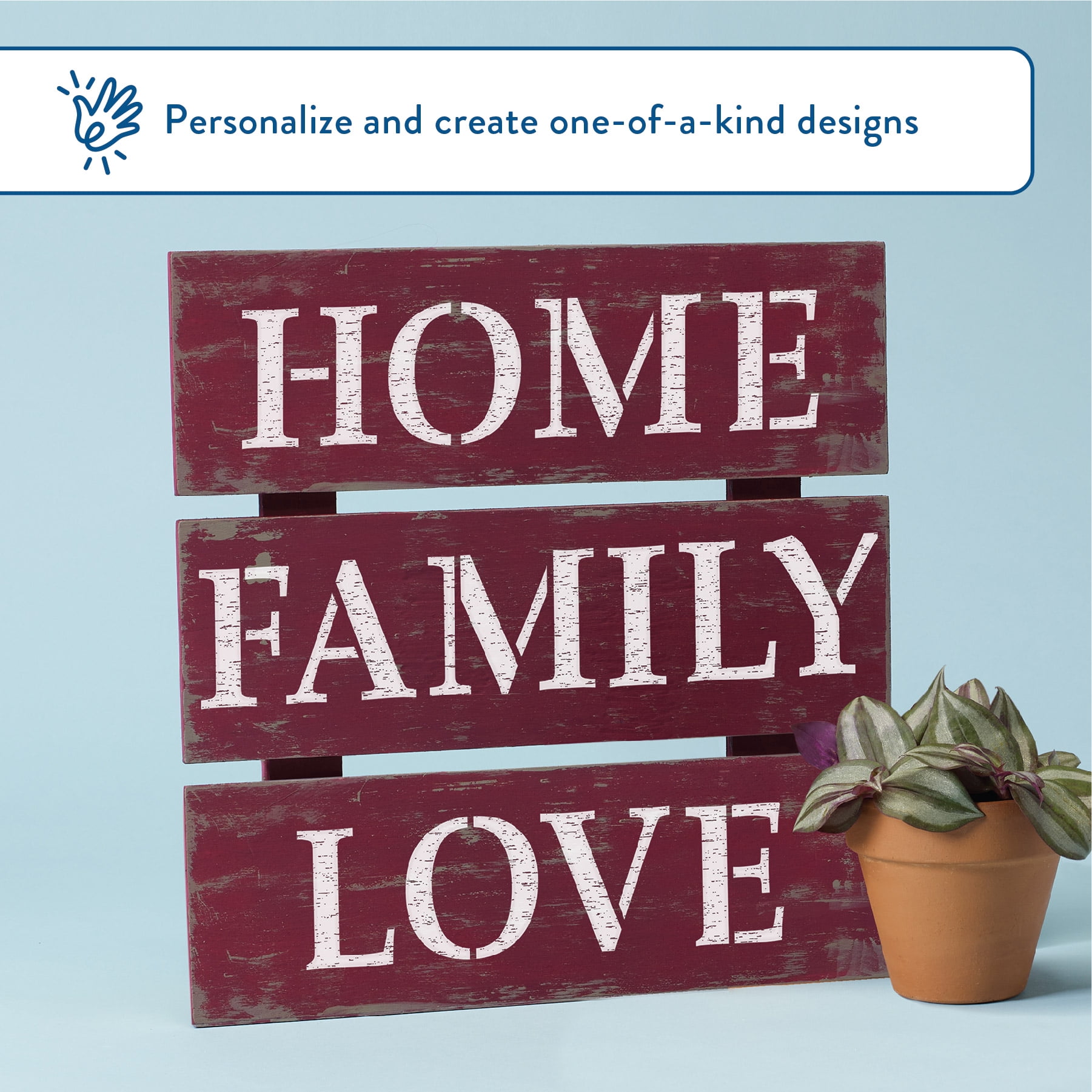 Hello Hobby Stencil Set, 7" x 10", 3 Piece, Serif Alphabet