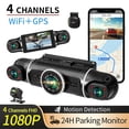 thumbnail image 2 of HLONK Four Channels Front+rear+left+right Dash Camera For Cars  360 °rotatable Camera  GPS Location  Support Wifi  Camera Security Dashboard  24 Hours Parking Monitor, 2 of 15
