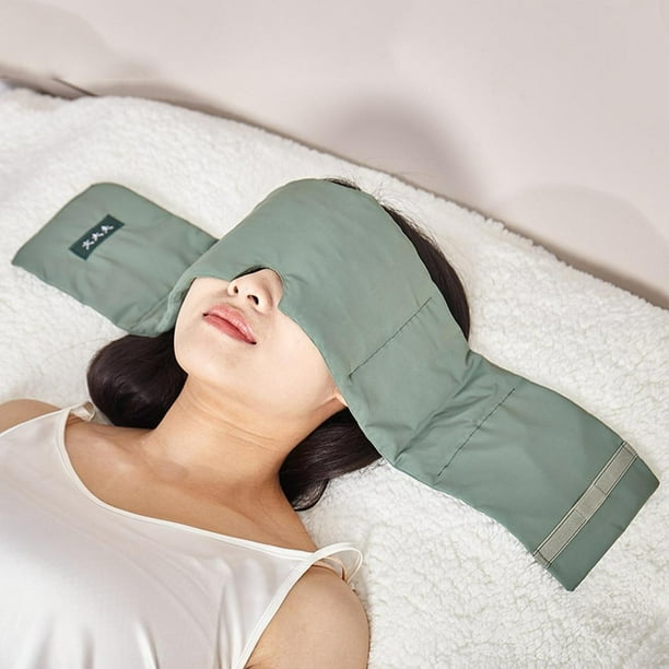 Milaget Weighted Eye Eye Pillow Sleep for Light Blocking Travel Relaxation Black