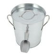 thumbnail image 2 of Wine Storage Tub, Safe To Use Easy To Clean Round Ice Bucket With Ice Shovel For Parties Wood Color,Red,White, 2 of 8
