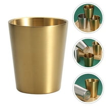 MLINS  Shot Glass Metal Glasses Capacity Cocktail Travel Child Golden