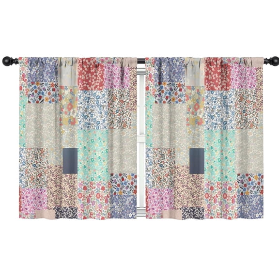 Blackout Kids Curtains,Pioneer Flower Childrens Insulated Curtains Set Of 2,Bedroom Essentials,Toddler Room Decor 42x54in(106x137cm)