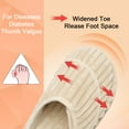 thumbnail image 5 of Leisfit Women's Corduroy Adjustable Memory Foam Slippers Slides, 5 of 8
