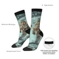 thumbnail image 4 of KLL Astronauts On Lunar Mission Print Cool Socks Men's Women's Crew Socks Funny Crazy Novelty Stockings, 4 of 6