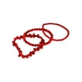 thumbnail image 2 of Coastal Jewelry Polished Red Dyed Coral Beaded Bracelets (Set of 3), 2 of 2