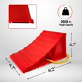 thumbnail image 2 of Calzas de rueda HOXWELL para remolques de viaje, color rojo, 2 pares, 2 of 7