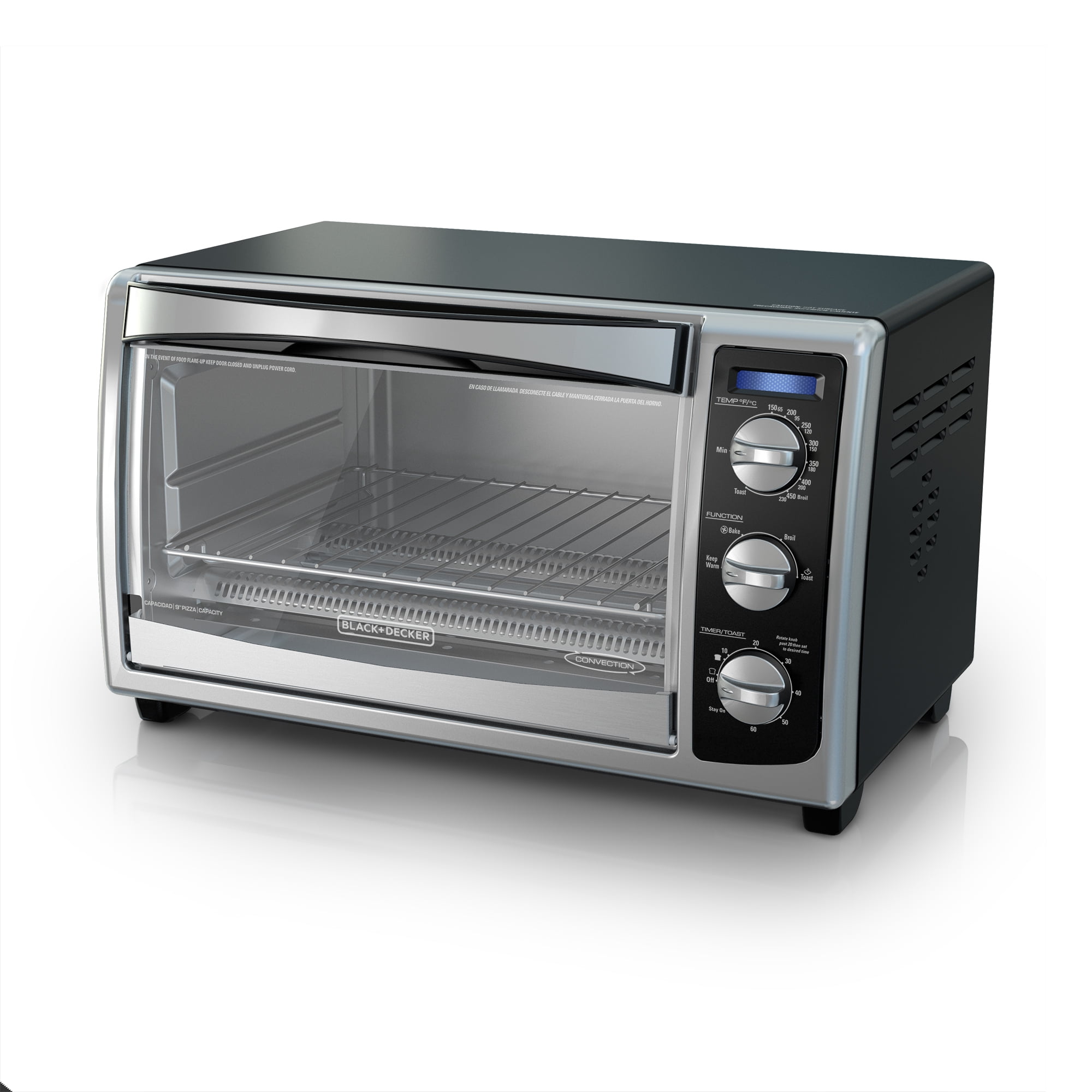 BLACK+DECKER 6-Slice Toaster Oven, Black/Silver, TO1675B 