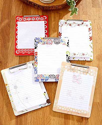 SET OF 5 MAGNETIC CLIPBOARDS AND NOTEPADS 