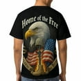 thumbnail image 4 of Men’s USA Flag Bald Eagle Graphic T-Shirt, All-Over Print Style, Stretch Polyester Spandex Tee, Short Sleeve Crewneck, S-4XL, 4 of 7