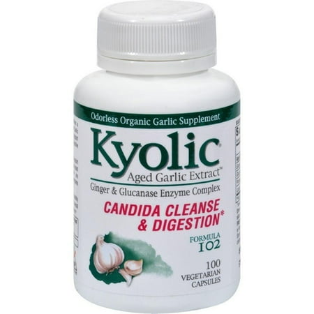 - Kyolic Aged Garlic Extract Candida Cleanse And Digestion Formula 102 - 100 Vegetarian Capsules