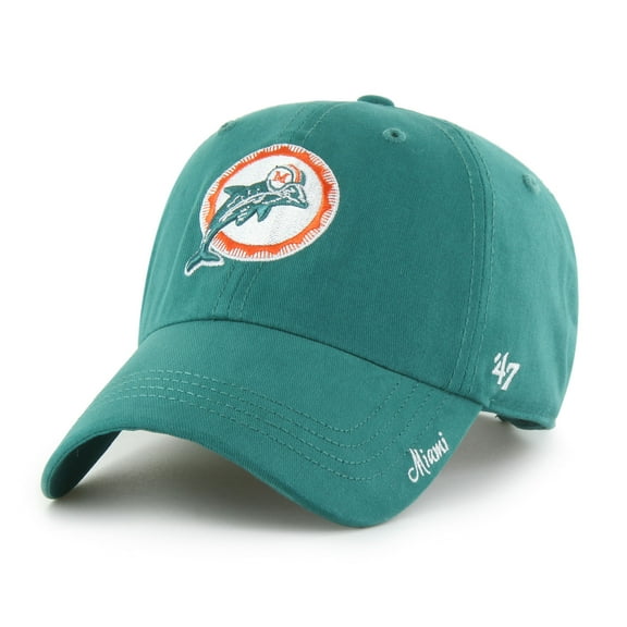 Women's '47 Aqua Miami Dolphins Miata Clean Up Adjustable Hat