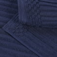 thumbnail image 3 of Superior Soho Ribbed Cotton 6-Piece Assorted Towel Set, Navy Blue, 3 of 9
