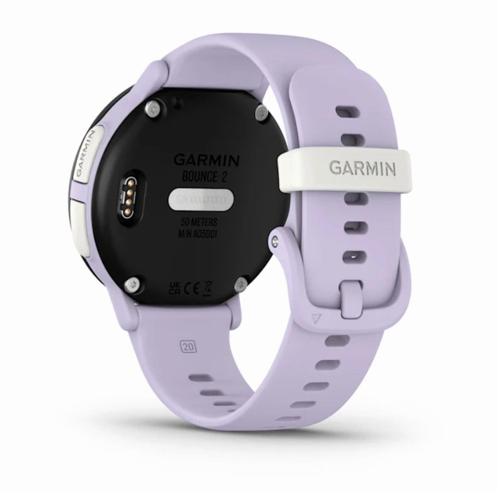 Garmin Bounce 2 Kids GPS Smartwatch, Light Purple Bundle