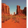 thumbnail image 3 of Ambesonne Desert Duvet Cover Sets, Hot Day Monument Valley, 2-King, Dark Orange Pale Blue, 3 of 3