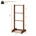 thumbnail image 2 of Topbuy Acacia Wood Freestanding Towel Rack Towel Drying Clothes Holder with Shelf Brown, 2 of 5