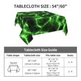 thumbnail image 7 of Wukai Green Lightning Waterproof Tablecloth for Kitchen Dining, Fits Square Tables for 2-4 Seats -54"x54", 7 of 7