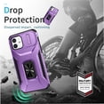 thumbnail image 5 of Funda para GANGXUN iPhone 12 - Soporte metálico, Función magnética, Morado, 5 of 5
