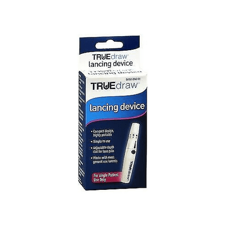 TRUEdraw Lancing Device KV1390 Pen Diabetic Blood Glucose Testing, 1 Each