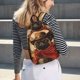 thumbnail image 5 of Fotbe Western French Bulldog Cowboy Mochila de Lona con Estampado, Mochila Duradera, Mochila Versátil de Alta Calidad, Mochila Compacta Vintage-Small, 5 of 5