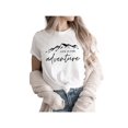 thumbnail image 1 of T-Shirts Graphiques Amusants pour Femmes, la Vie Est Aventure, Camping Randonnée en Plein Air, 1 of 8
