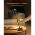 thumbnail image 3 of VEVOR Cordless Table Lamp 2-Pack 5200mAh Built-in Rechargeable Battery Desk Lamp Black, 3 of 9